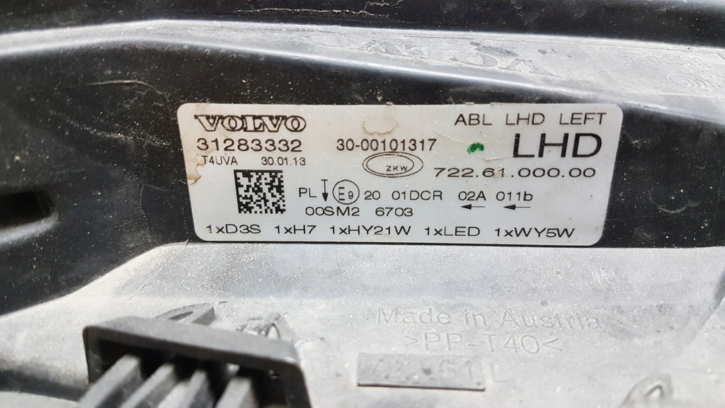 фото №12, Лампа перед левая volvo v40 xc40 ii 12-17 ксенон 31283332