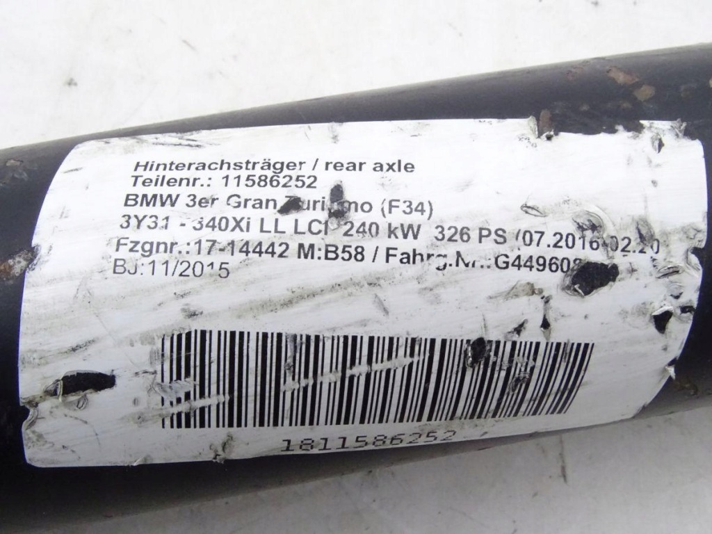 фото №6, Bmw 3 gt f34 340i 3.0 b58 16-20 wał приводной оригинал xdrive 8651304
