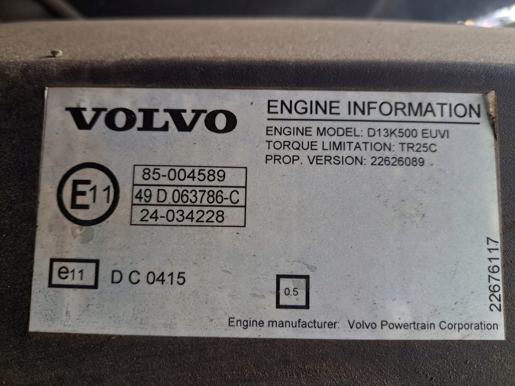 фото №7, Kompletny двигун volvo fh d13k euro 6 500km / 460km e6 common rail