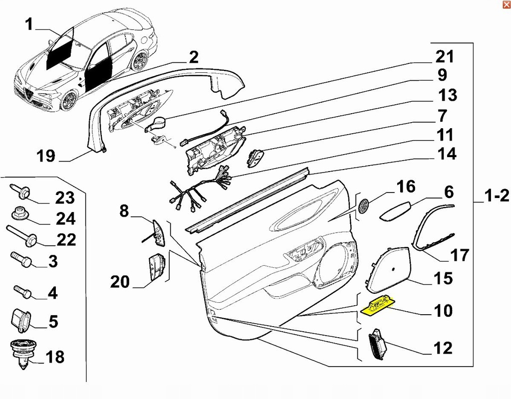 фото №1, Лампа дверь передних alfa romeo giulia stelvio