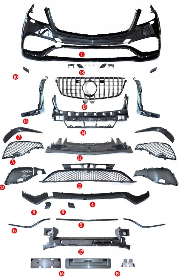 фото №1, Bodykit спортивний do mercedes gl-class x166 2012 - 2015 стиль amg 63s