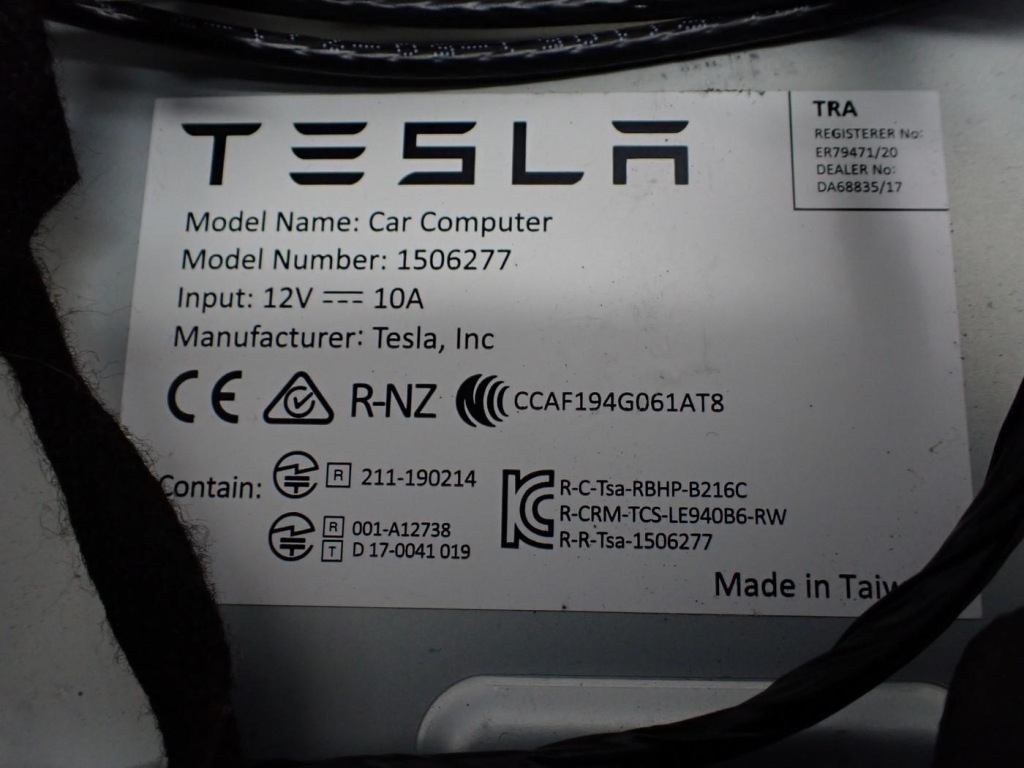 Модуль блок управления бортовой компьютер autopilot 1566786-01-c tesla model 3 21r с Разборки