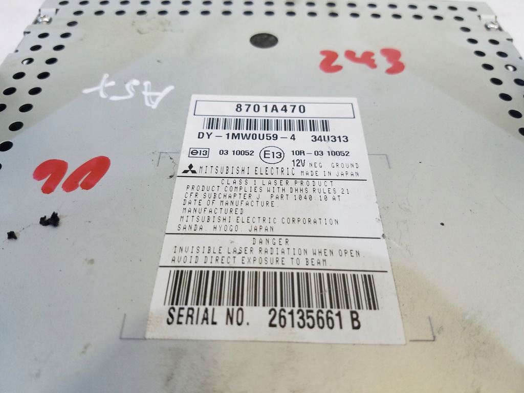 фото №3, Радио cd mitsubishi asx 8701a470