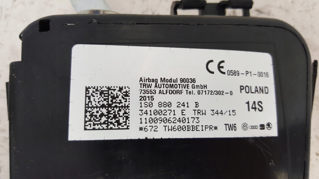 фото №9, Vw up подушка безопасности подушка сиденье правая 11-22r