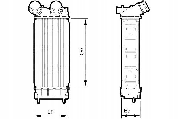 Радіатор інтеркулер peugeot partner 08- 1.6 hdi d Ціна