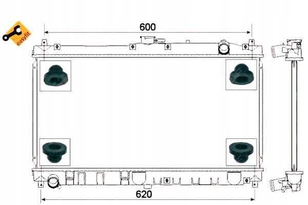 фото №1, Nrf радіатор двигуна mazda mx-5 ii 1.6/1.8 05.98-