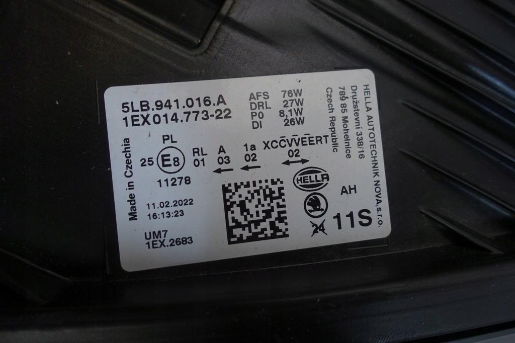 фото №9, Skoda enyaq iv 2020- full led лампа правый перед правая передняя 5lb941016a