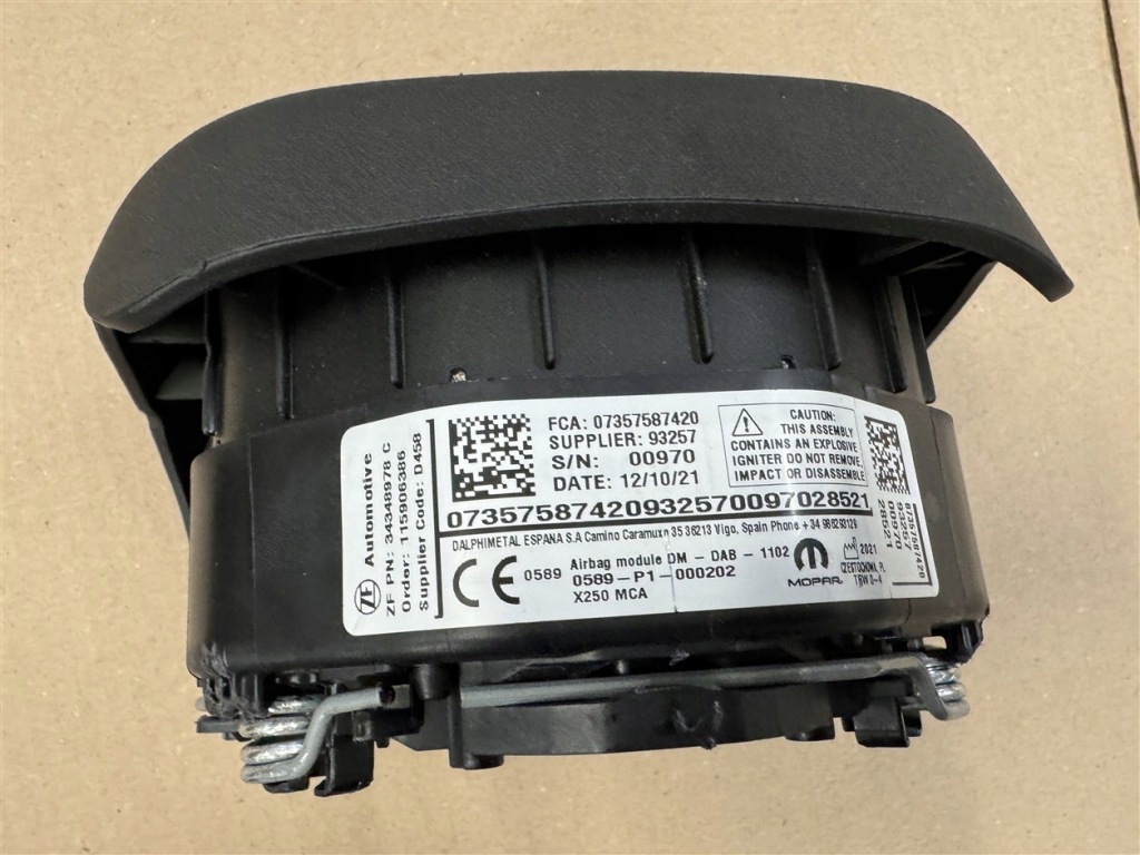 Подушка безопасности подушка водителя 2.2 m-jet 07357587420 fiat ducato 3 3 рестайлинг с Разборки