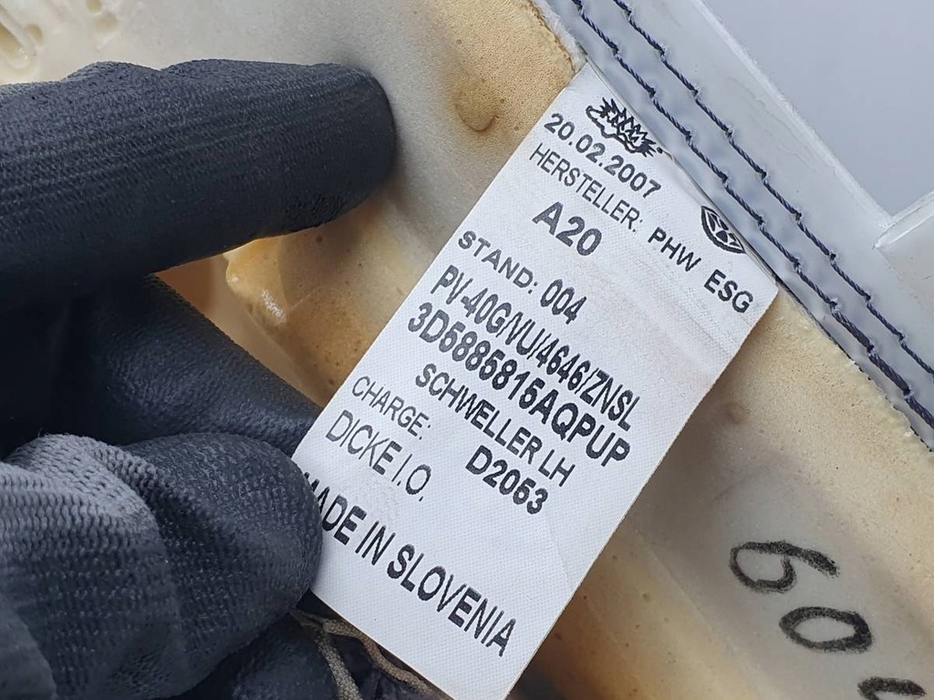 фото №8, Подушка подушка безопасности обшивка сиденье левая vw phaeton 3d0880441b