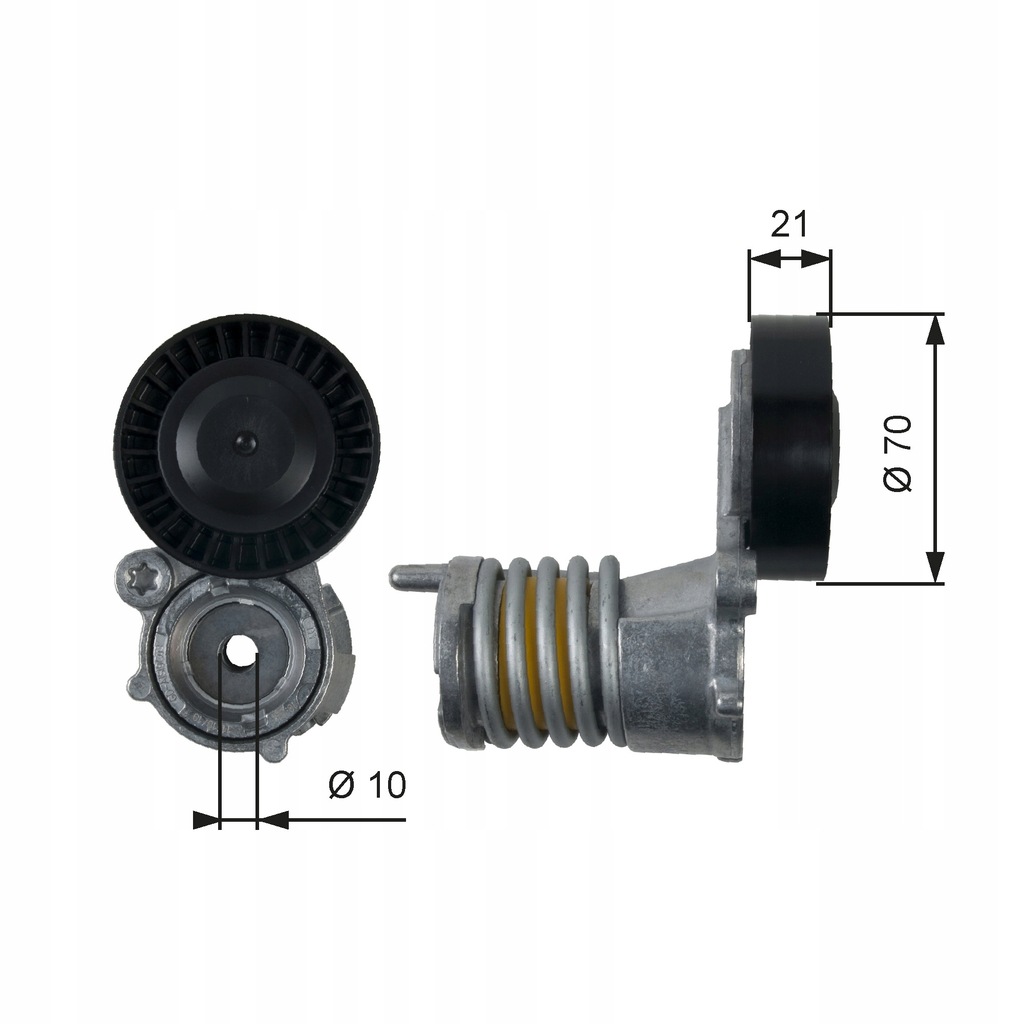 фото №1, Gates t39157 натягувач ремінь клиновий багаторучейковий