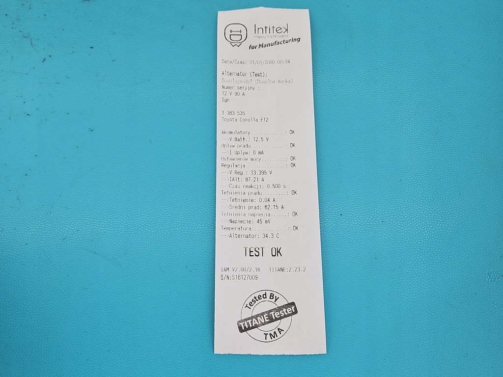 фото №7, Test генератор toyota corolla e12 27060-27070 2.0 d4d