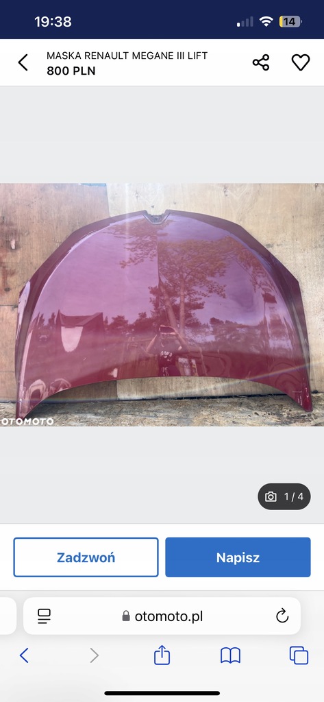 фото №1, Renault megane iii lift 14-16 капот