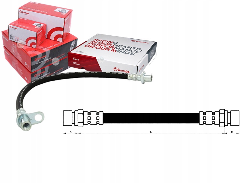 фото №1, Шланг гальмівний elast. fiat grande punto idea pu