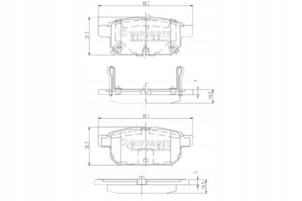 фото №1, Nipparts тормозные колодки тормозные suzuki swift iv 1.2 задняя