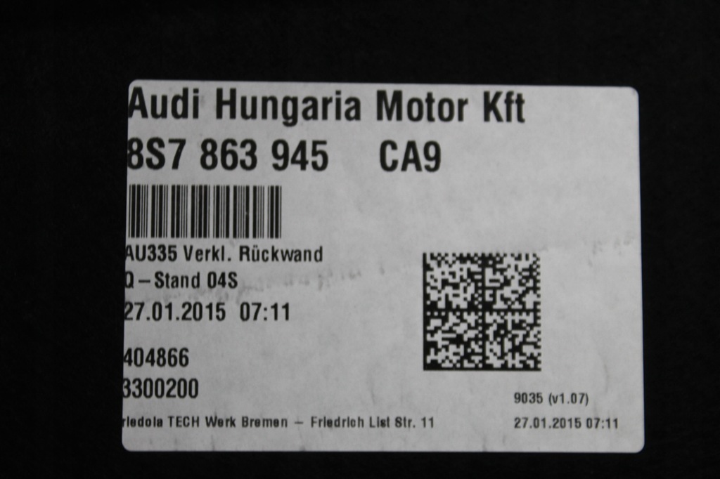 фото №5, Audi tt 8s cabrio обивка багажника 8s7863945