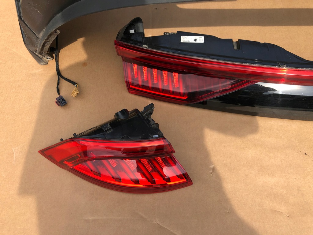 фото №13, Audi q8 4m8 s-line ly9t kompletny задняя лампы matrix бампер крышка багажника