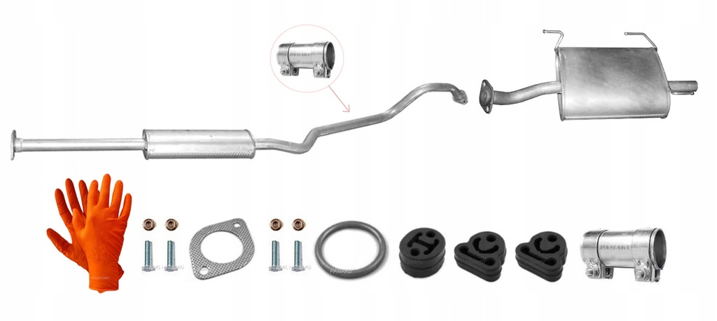 фото №9, Nissan almera 1.5 sedan 2001-2006 гаситель средний конечный