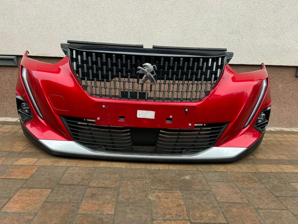 Peugeot 2008 2 бампер перед 6 с pdc на фонари full светодиоды evh бордовые 2019- Доставка