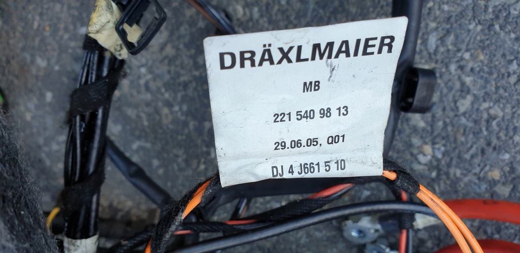 фото №13, Жгут электропроводка электрическая провода разъёмы mercedes s w221 s600 оригинальный номер eu