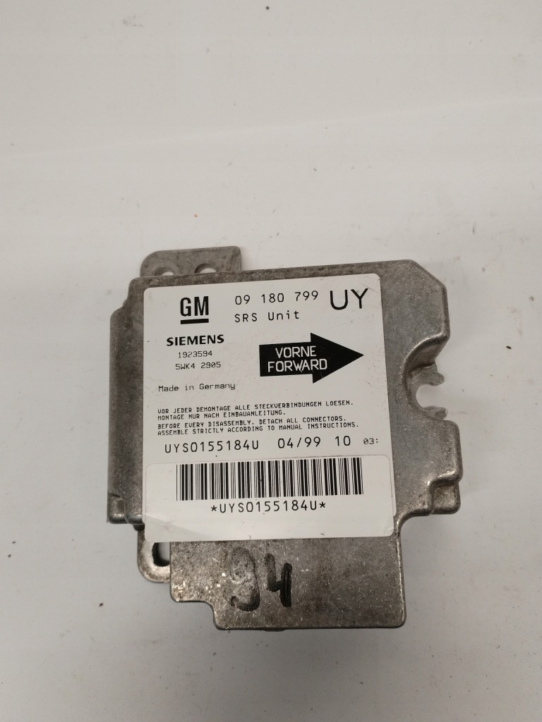 фото №1, Модуль блок управления датчик подушка безопасности opel astra ii 09180799uy