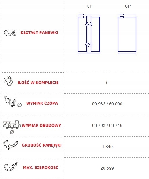 Вкладиші головні opel insignia astra 2.0 cdti a20dth Доставка