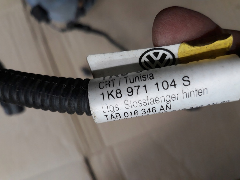 фото №2, Жгут электропроводка бампера vw scirocco задняя