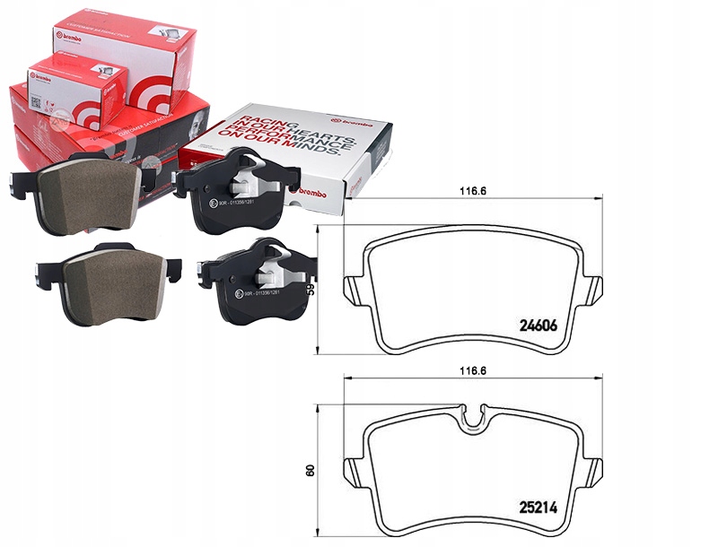 фото №1, Brembo тормозные колодки тормозные audi a6 11- задняя brembo