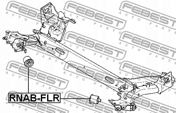 фото №5, Сайлентблок балка задний renault fluence 2010- | rnab-flr febest