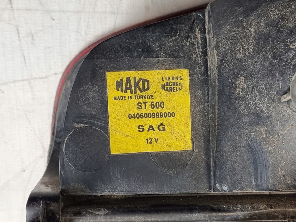 фото №12, Лампа задняя правая оригинальный номер 040600999000 fiat doblo i