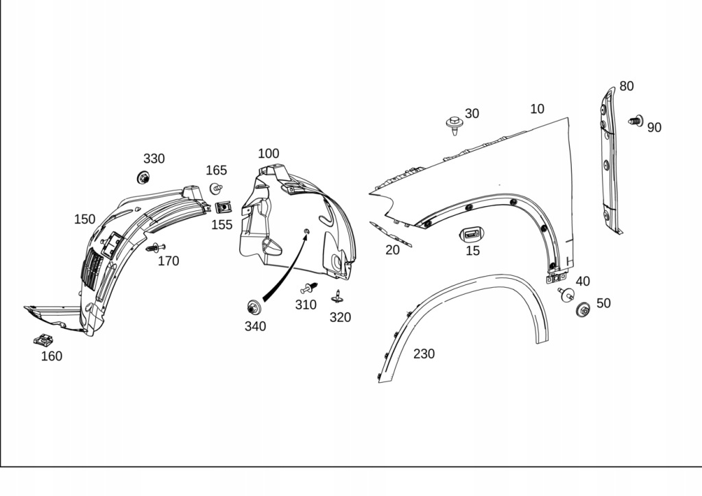 фото №1, Крыло перед правый левый mercedes gle w167