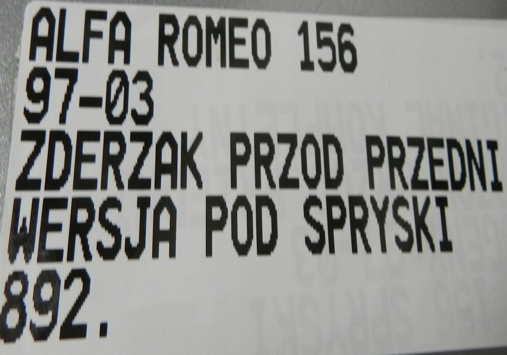 фото №13, Alfa romeo 156 97-03 бампер перед передній версія pod омивачі
