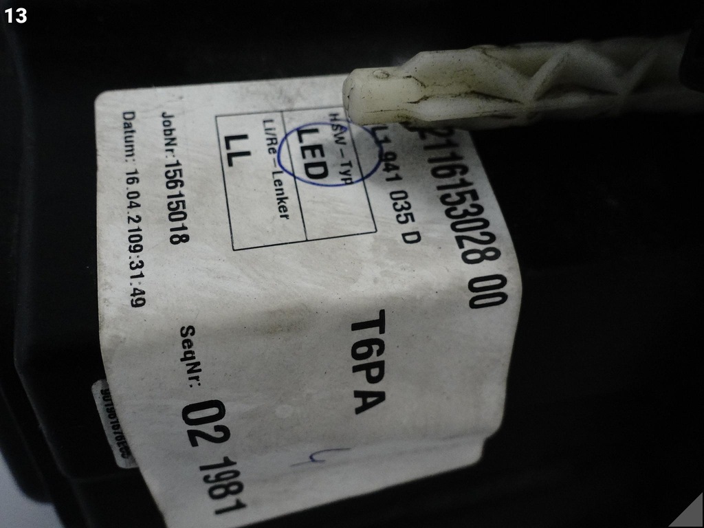 фото №14, Vw t6 t6.1 transporter multivan lift 7l1 19-23 лампа full led левая перед eu