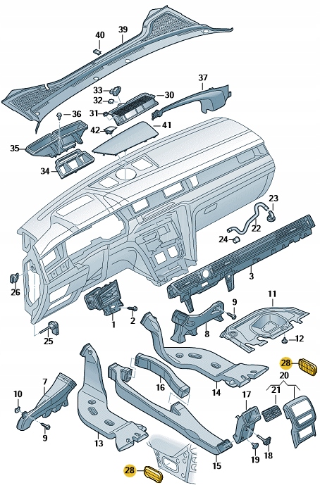 фото №4, Решітка вентиляційна skoda octavia iv rapid