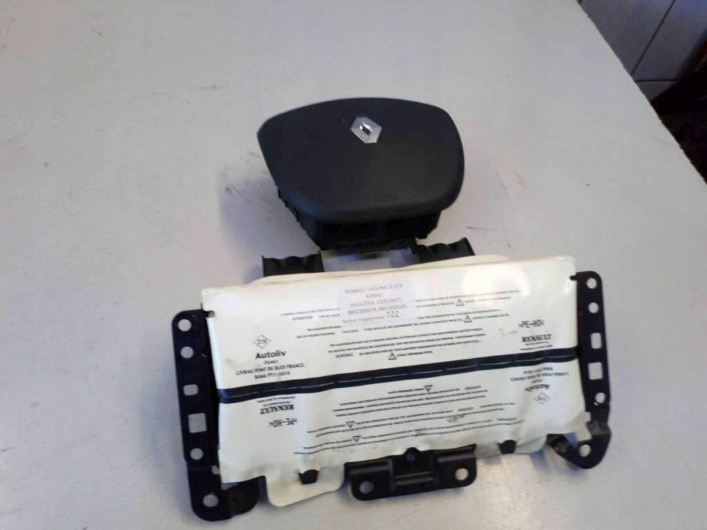 фото №6, Renault laguna iii приборная панель приборная консоль подушка безопасности подушка воздушная