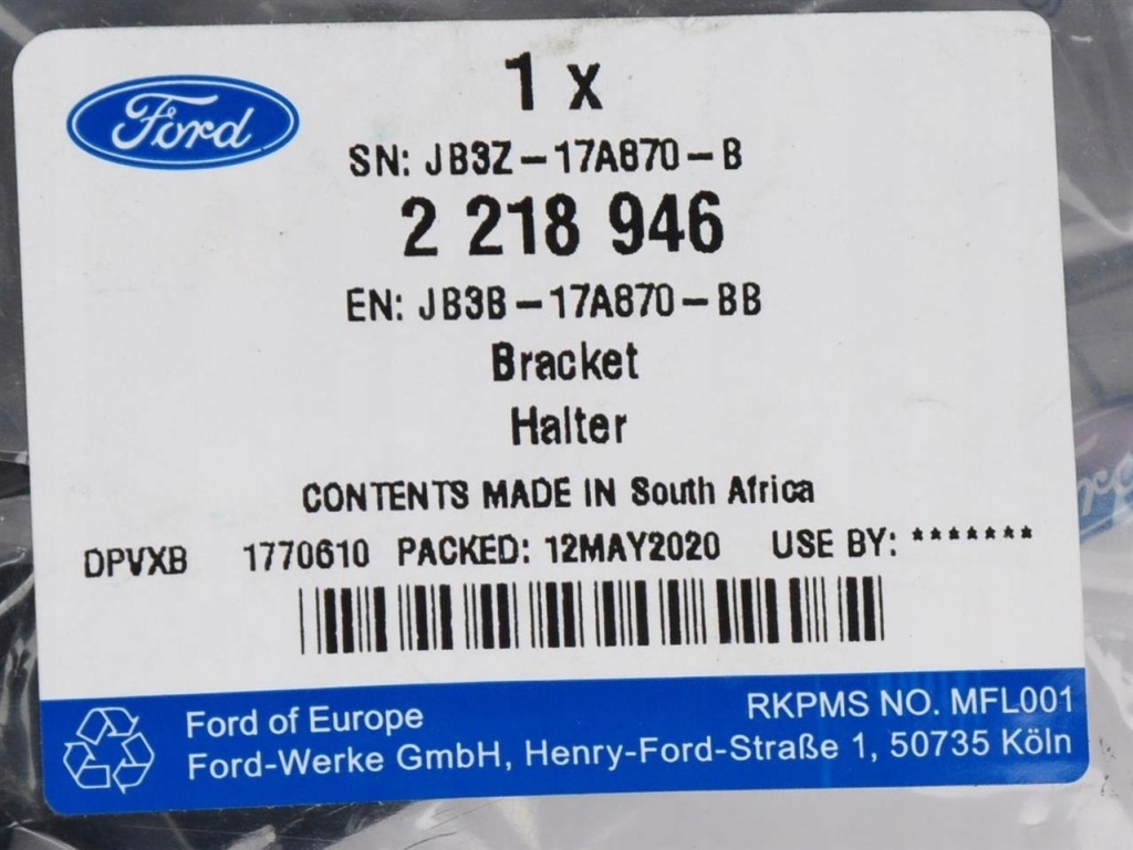 фото №13, Направляющая левый бампера перед ranger 2019 - 2218946 _ jb3b-17a870-bb