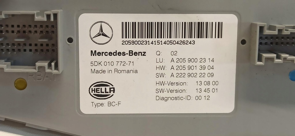 фото №3, Mercedes w205 модуль sam a2059002314