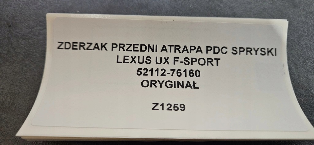 фото №11, Бампер передній решітка радіатора lexus ux f-sport pdc омивачі оригінал 52112-76160