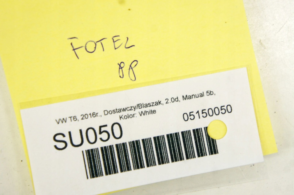 фото №8, Su050 vw transporter t6 сиденье сиденье правый перед 7h0881303f