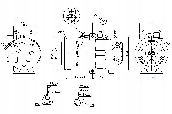 фото №1, Nissens компрессор кондиционера hyundai sonata v 2.