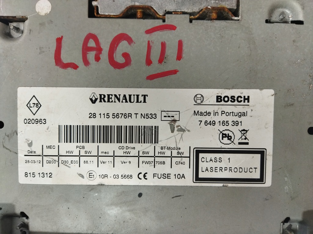 фото №4, Renault laguna iii радіо cd 281155676r
