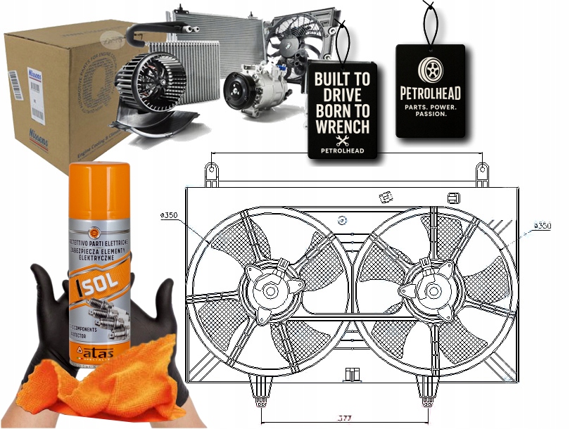 фото №1, Вентилятор радиатора с корпус infiniti fx 3.5 #petrolhead pro+ kit4