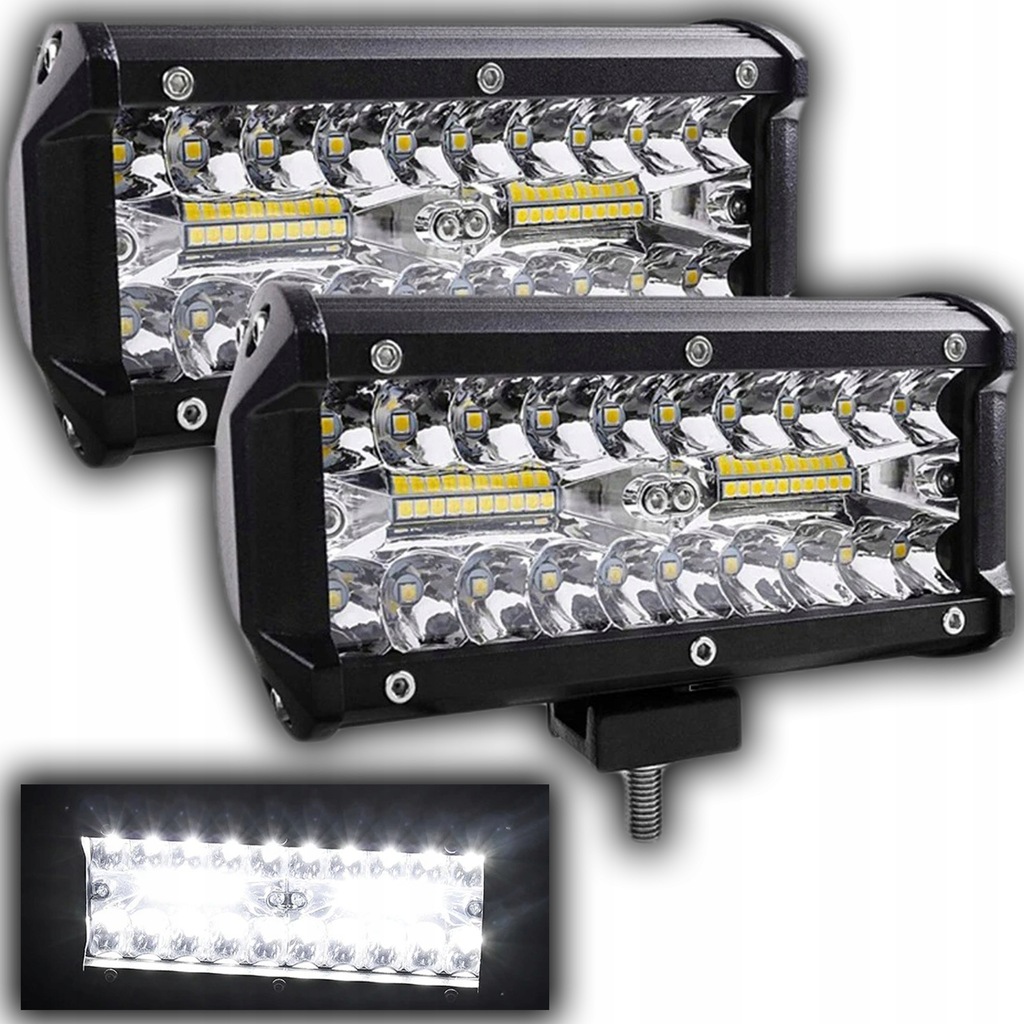 фото №1, Посилена лампа робоча led 120w протитуманна фара автомобільний фара прожектор 12v 24v