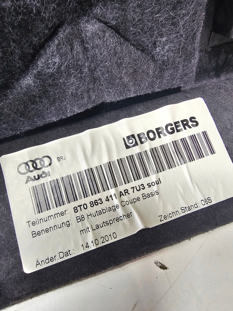 фото №7, Полиця задня задня audi a5 8t coupe 8t0863411ar