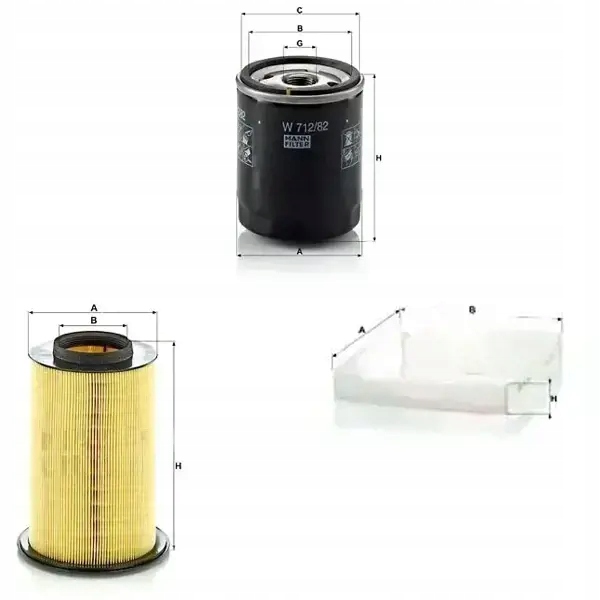 фото №1, Комплект фільтрів ford focus ii, focus mk2 mann фільтр