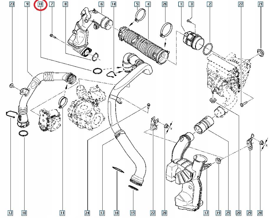 фото №4, Прокладка трубка turbo renault megane iii 1.5dci