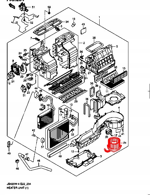фото №2, Suzuki grand vitara ii вентилятор повітропровід салону