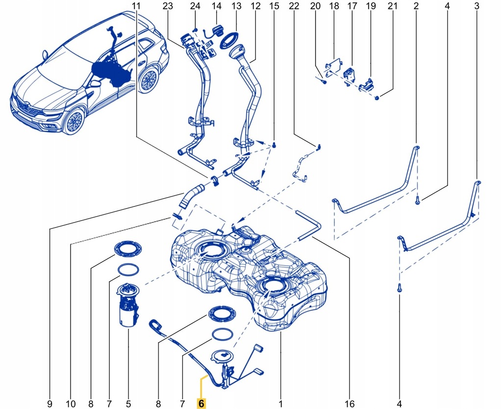 фото №13, Датчик рівня пального renault koleos ii 2.0 dci