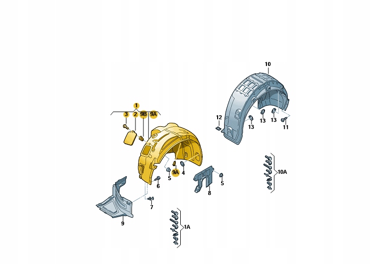 фото №1, Оригинальные подкрылок перед audi a6 c7 4g0821133d