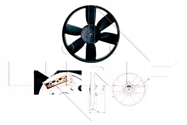 Купить Nrf вентилятор радиатора vw 100 60w golf 3 passa