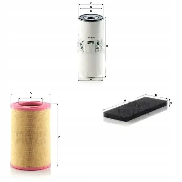 фото №1, Комплект фильтров renault trucks magnum mann фильтр